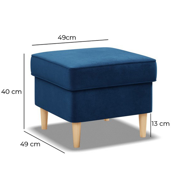 Tmavomodrá taburetka v škandinávskom štýle