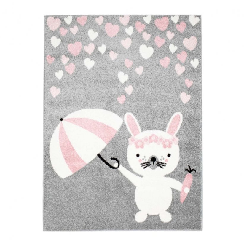 Neverjetna siva otroška preproga Bunny With Umbrella