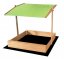 Groapa de nisip pentru copii cu acoperiș verde