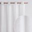 Eleganter weißer Vorhang, mit Ringen, 140 x 250 cm
