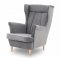 Skandinavska fotelja u sivoj boji