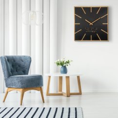 Stilvolle Wanduhr aus Holz 60 cm