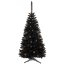 Albero di Natale nero con rami dorati 180 cm