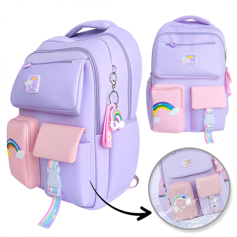 Vodoodolný školský batoh pre dievčatá