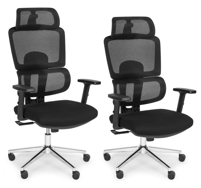 Scaun de birou ergonomic din plasă cu tetieră reglabilă