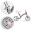 Dječji bicikl bez pedala ECOTOYS - Boja: Bijelo-crna