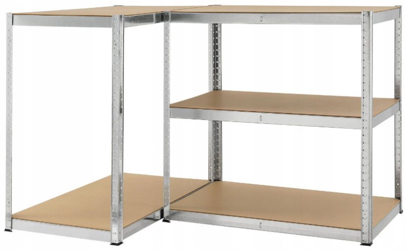 Stabilní kovový regál s 5 policemi 222 x 90 x 40 cm