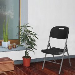 Gastronomická židle na zahradu v černé barvě 1ks