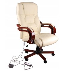 Bež stolica za masažu s drvenim naslonima za ruke BSL005M