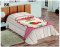 Дневна покривка за легло в сиво и розово с ягоди