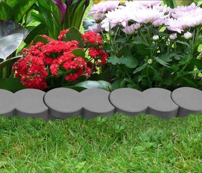 Sivá záhradná oblúková palisáda 12ks