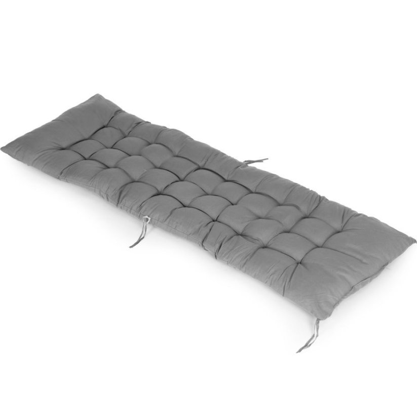 Sivý vankúš na záhradné lehátko 160 cm