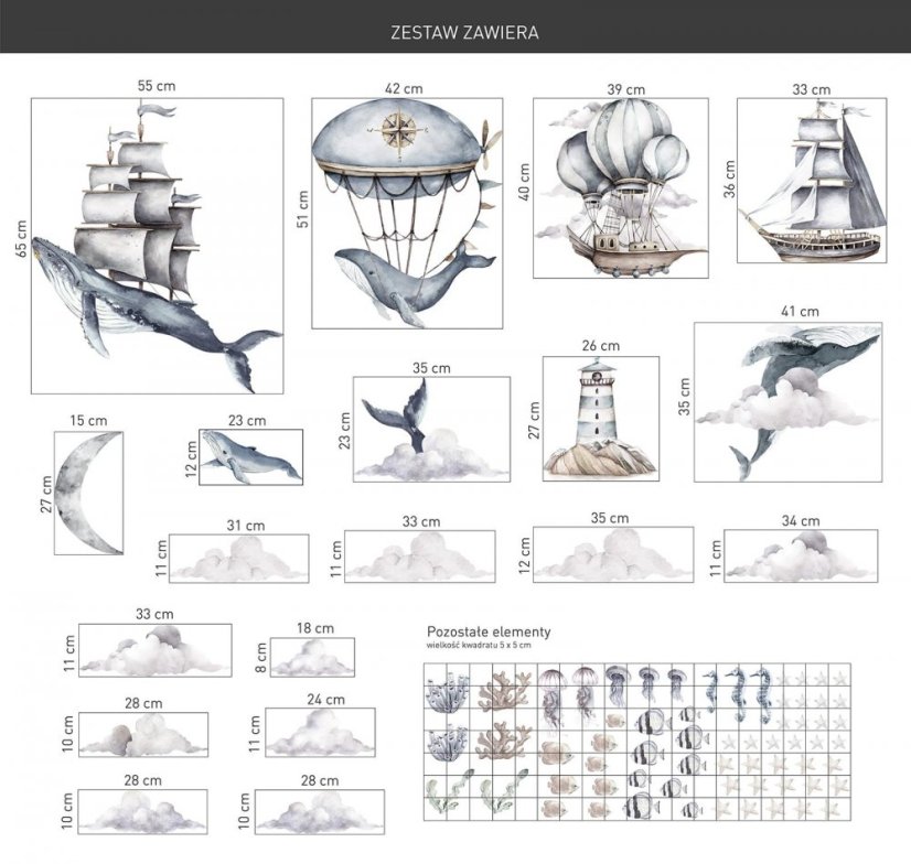 Detská nálepka s motívom fantastického podmorského sveta