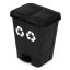 Hulladékválogató tartály 40 l - fekete