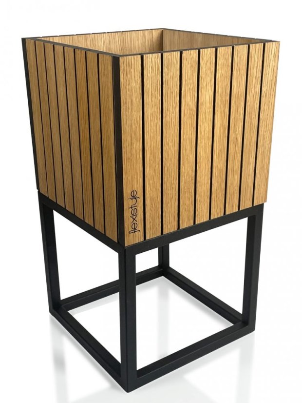 Ghiveci de flori modern din colecția FIORINO 22x22x40 cm