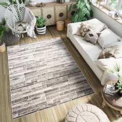 Универсален модерен килим в кафяви нюанси