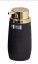 Runder Satz Bad-Accessoires in Schwarz mit goldenen Details