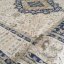 Prekrasan vintage tepih u bež boji s plavim uzorkom