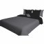 Črna dvostranska posteljna pregrinjala za enojne in zakonske postelje - Velikost: Širina: 75 cm | Dolžina: 220 cm
