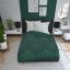 Lenjerie de pat verde din bumbac, cu ornament
