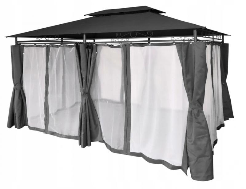 Stabilný záhradný pavilón 3 x 4 m s moskytierou