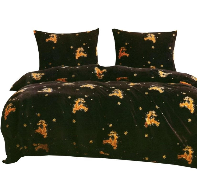 Mikroplyšové posteľné obliečky s motívom sobov