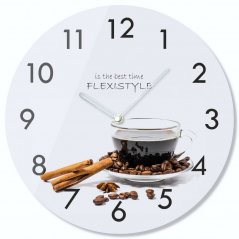 Kuhinjska ura z motivom kave, 30 cm