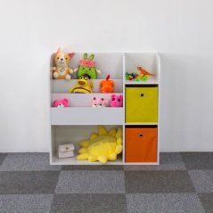 Weißer Holzorganisator für Kinderzimmer