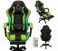 Herné LED kreslo Xgaming s podnožkou - čierno-zelené