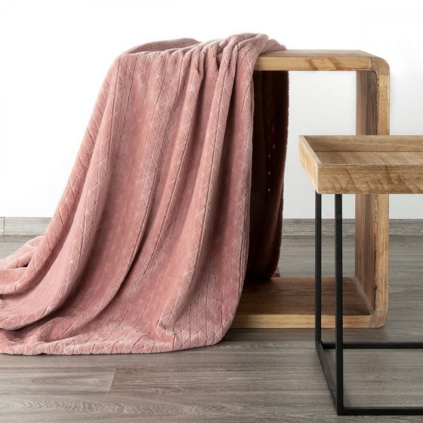 Originelle rosa Decke mit geometrischem Muster
