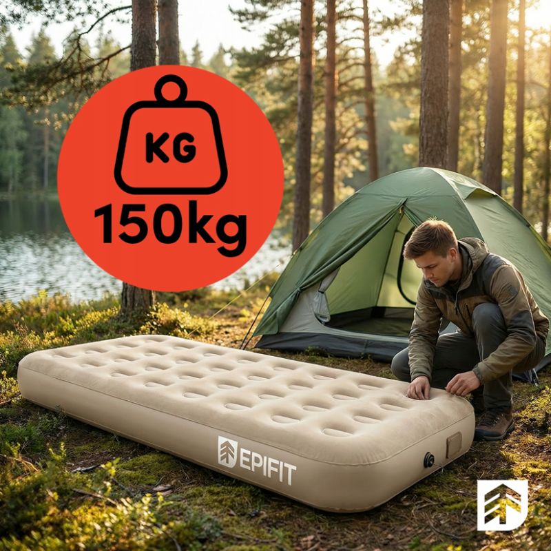 AIRE egyszemélyes felfújható matrac elektromos USB-C pumpával