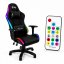Scaun gaming LED cu iluminare RGB, perne și cotiere reglabile