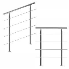 Rukohvat za stepenice od nehrđajućeg čelika s 4 prečke