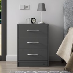 Comodino Eloise - set di 2, 3 cassetti, 54 × 39 × 28 cm