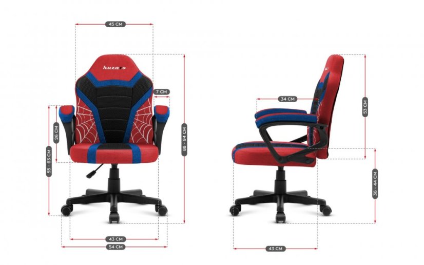 Pohodlné dětské herní křeslo s motivem SPIDERMAN