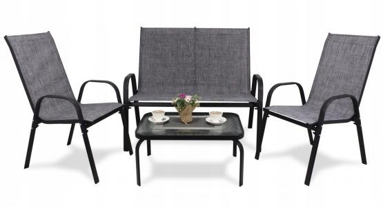 Zahradní set nábytku šedé barvy