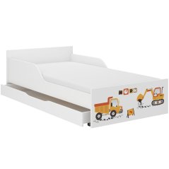 Originální dětská postel pro malého stavitele 180 x 90 cm