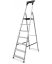 Aluminijasta lestev s 7 stopnicami, polico in nosilnostjo 150 kg