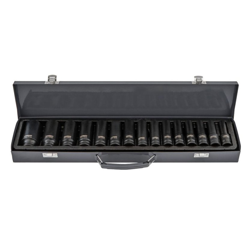 Sada rázových uťahovákov HEX 1/2" 10–38 mm 20 ks