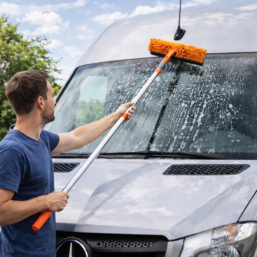 1,8 m-es teleszkópos ablaktörlő forgó fejjel