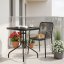 Tavolo da giardino quadrato 60 x 60 cm con vetro temperato - nero