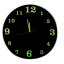 Minimalistische leuchtende Wanduhr - schwarz
