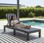 Lettino pieghevole per piscina e terrazza PREMIUM - grigio