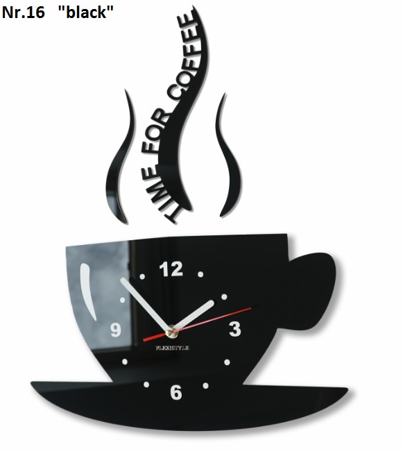 Ceas de perete "Este timpul pentru cafea" - Culoare: Portocalie