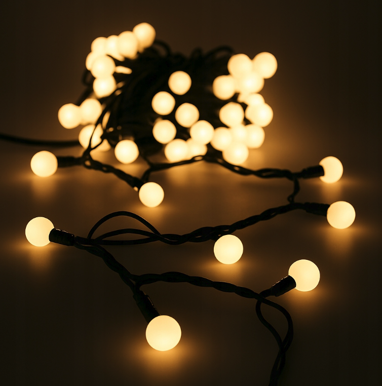 Weihnachtskette Kugeln 100 LED - 10 m - 8 Modi