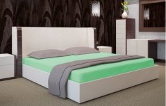 Bavlnené zelené posteľné prestieradla