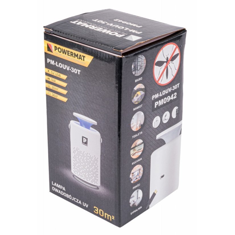 Elektrický lapač hmyzu LED UV PM-LOUV-30T
