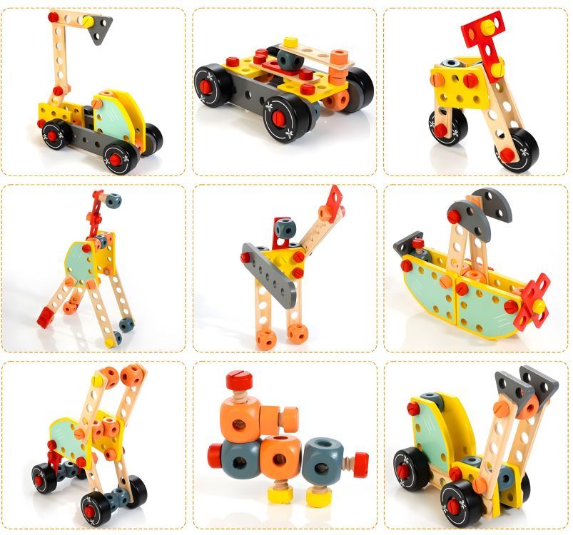 Drevená dielňa pre deti, stolík na náradie Ecotoys