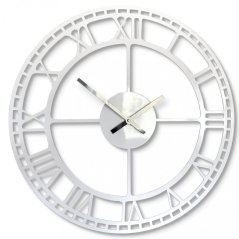 Ceas de perete vintage metal alb, 50 cm