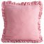 Față de pernă din muselină cu volan 45 x 45 cm - Culoare: roz antic